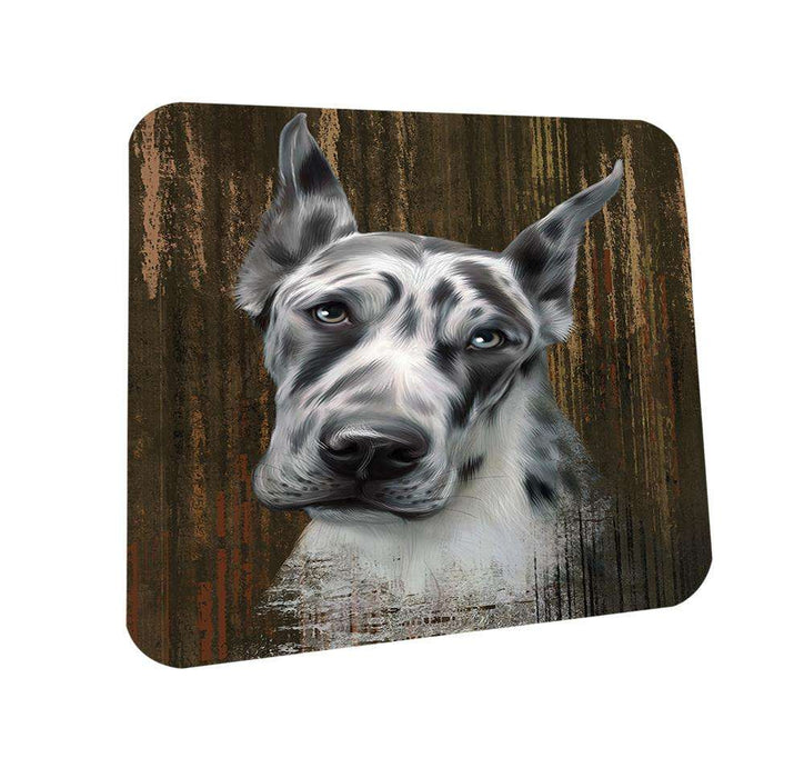 Rustic Great Dane Dog Coasters Set of 4 CST50371