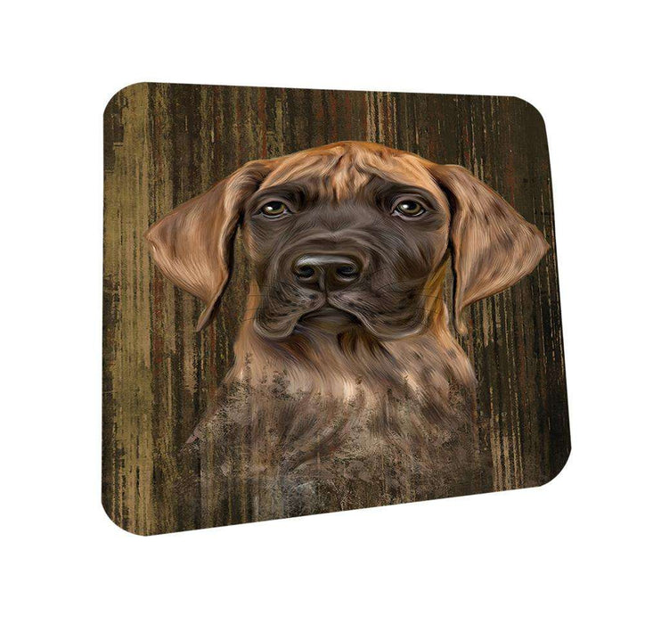 Rustic Great Dane Dog Coasters Set of 4 CST50375