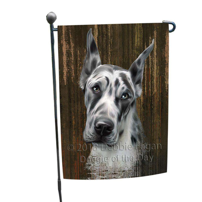 Rustic Great Dane Dog Garden Flag GFLG50299
