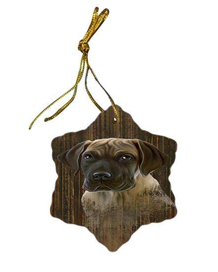 Rustic Great Dane Dog Star Porcelain Ornament SPOR50407