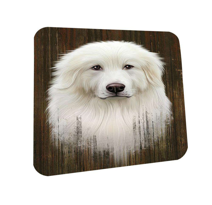 Rustic Great Pyrenee Dog Coasters Set of 4 CST50524