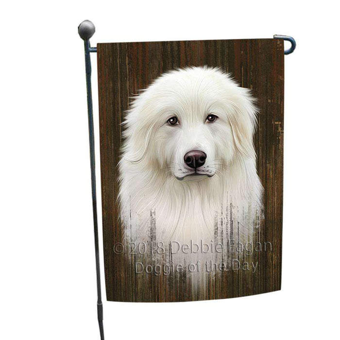 Rustic Great Pyrenee Dog Garden Flag GFLG50458