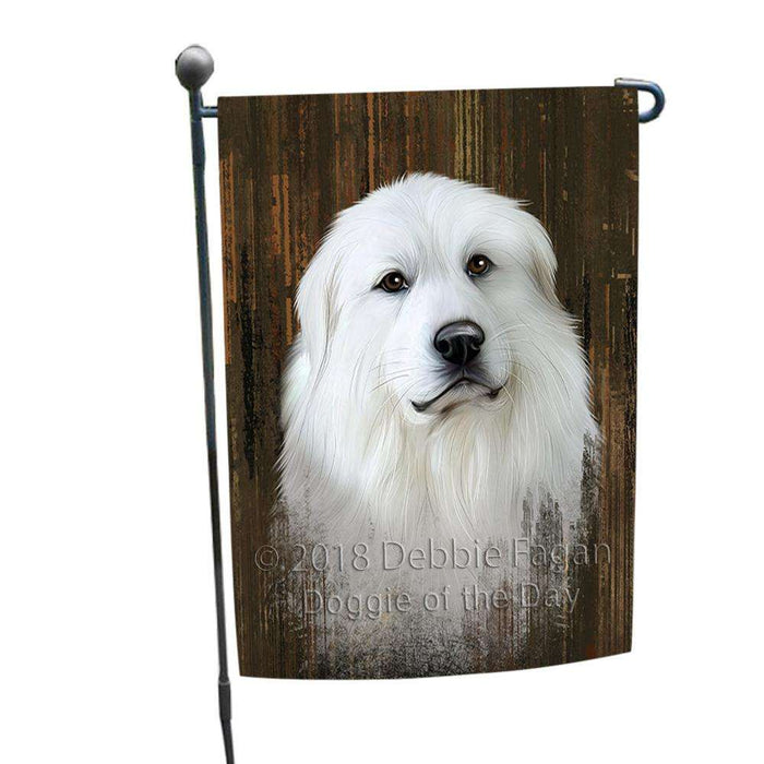 Rustic Great Pyrenee Dog Garden Flag GFLG50459