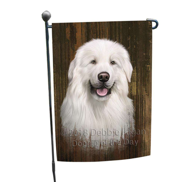 Rustic Great Pyrenee Dog Garden Flag GFLG50461