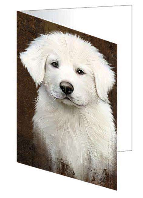 Rustic Great Pyrenee Dog Handmade Artwork Assorted Pets Greeting Cards and Note Cards with Envelopes for All Occasions and Holiday Seasons GCD67358