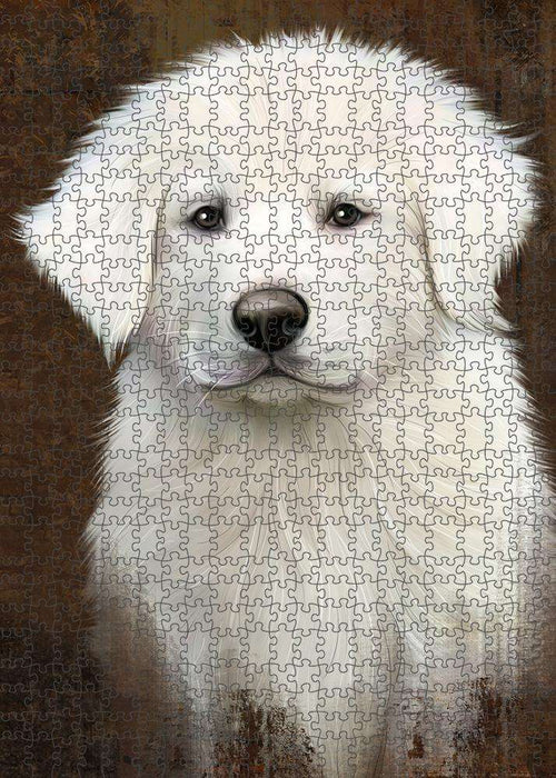 Rustic Great Pyrenee Dog Puzzle with Photo Tin PUZL84928