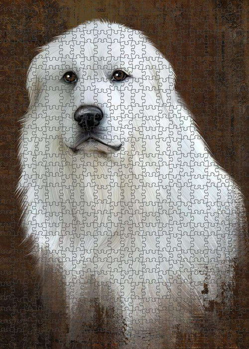 Rustic Great Pyrenee Dog Puzzle with Photo Tin PUZL84932