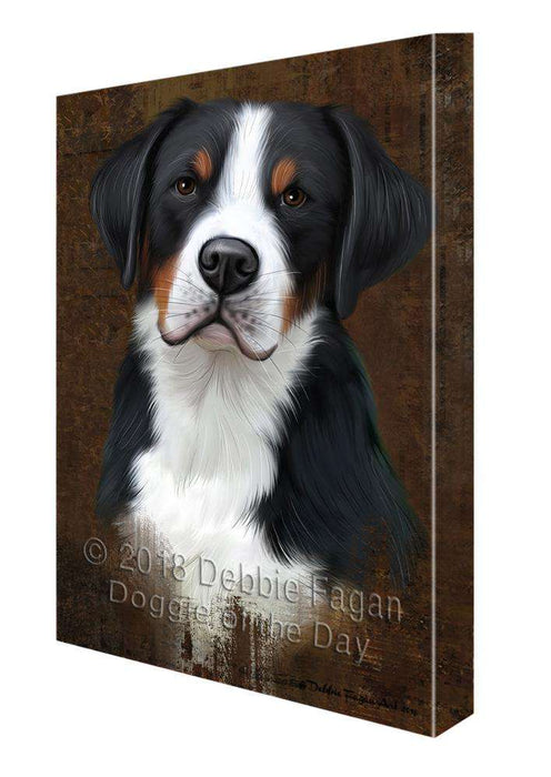 Rustic Greater Swiss Mountain Dog Canvas Print Wall Art Décor CVS107855