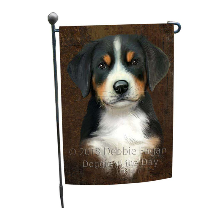 Rustic Greater Swiss Mountain Dog Garden Flag GFLG54508