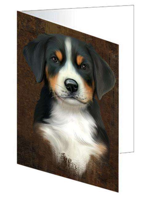 Rustic Greater Swiss Mountain Dog Handmade Artwork Assorted Pets Greeting Cards and Note Cards with Envelopes for All Occasions and Holiday Seasons GCD67367