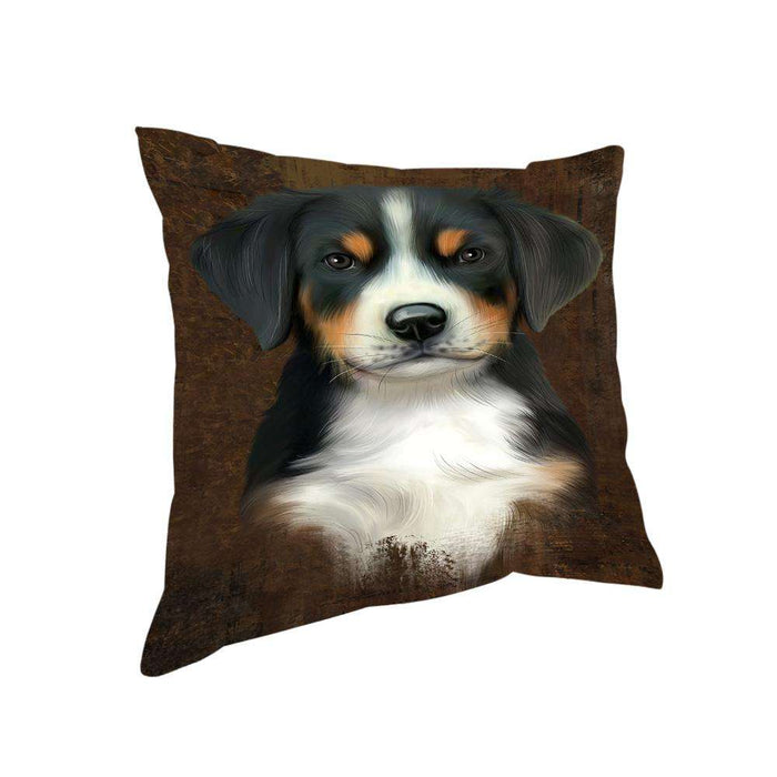 Rustic Greater Swiss Mountain Dog Pillow PIL74408