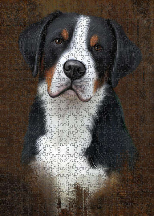 Rustic Greater Swiss Mountain Dog Puzzle with Photo Tin PUZL84936