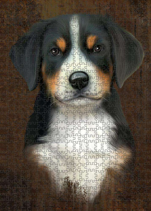 Rustic Greater Swiss Mountain Dog Puzzle with Photo Tin PUZL84940
