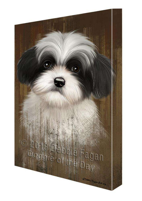 Rustic Havanese Dog Canvas Print Wall Art Décor CVS70037