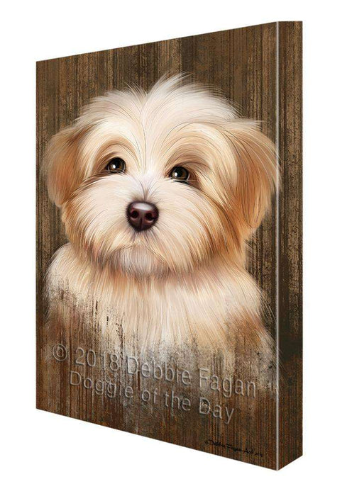 Rustic Havanese Dog Canvas Print Wall Art Décor CVS70055