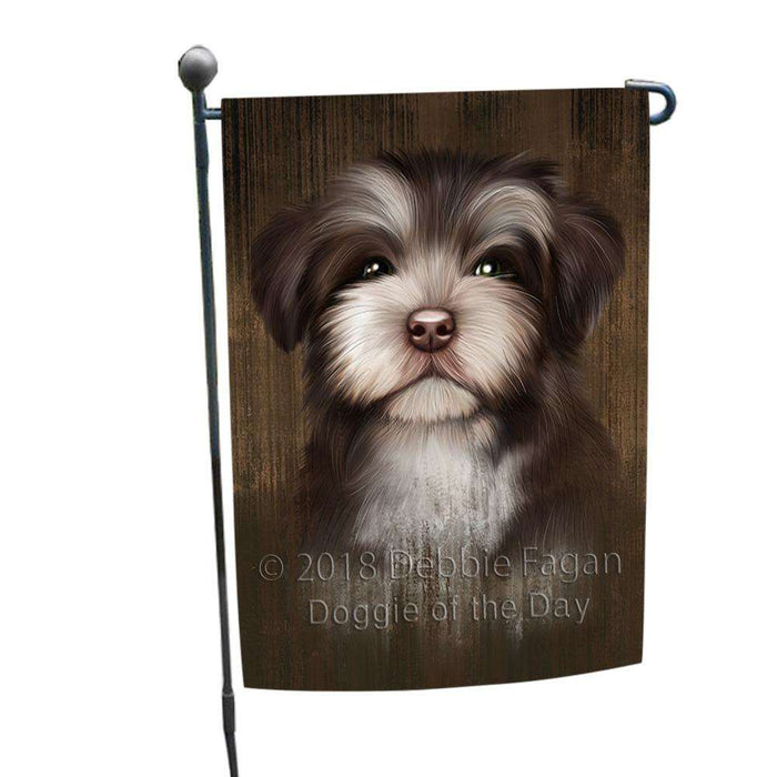 Rustic Havanese Dog Garden Flag GFLG50306