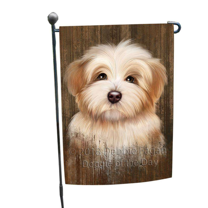 Rustic Havanese Dog Garden Flag GFLG50307