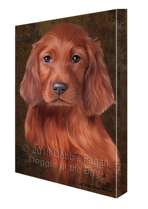 Rustic Irish Setter Dog Canvas Print Wall Art Décor CVS107882