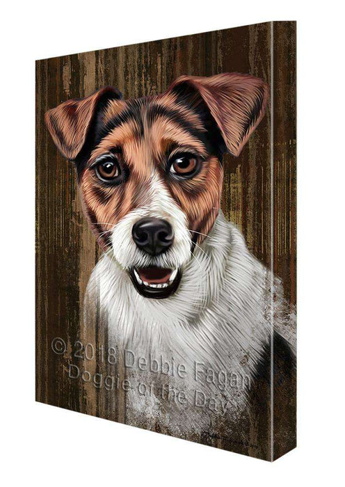 Rustic Jack Russell Terrier Dog Canvas Print Wall Art Décor CVS70073