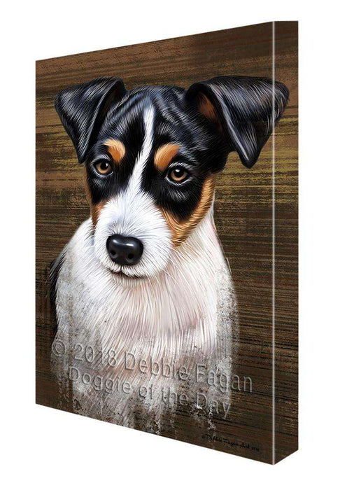 Rustic Jack Russell Terrier Dog Canvas Print Wall Art Décor CVS70082