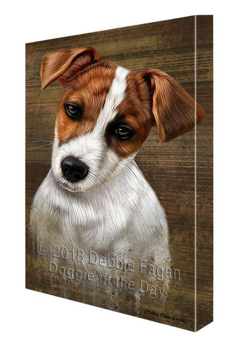 Rustic Jack Russell Terrier Dog Canvas Print Wall Art Décor CVS70100