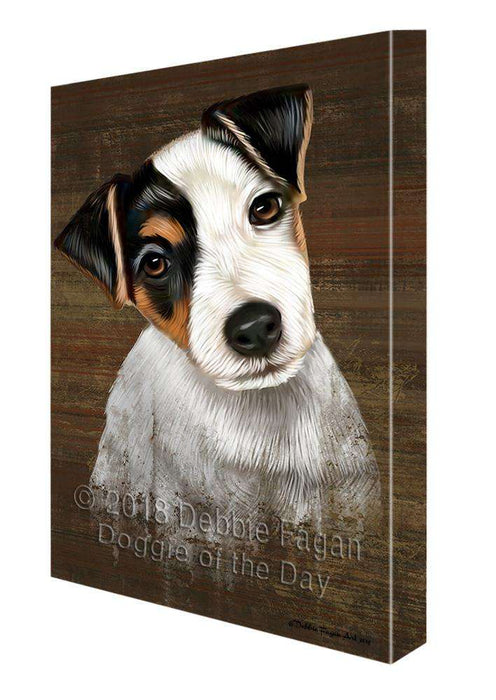Rustic Jack Russell Terrier Dog Canvas Print Wall Art Décor CVS70109