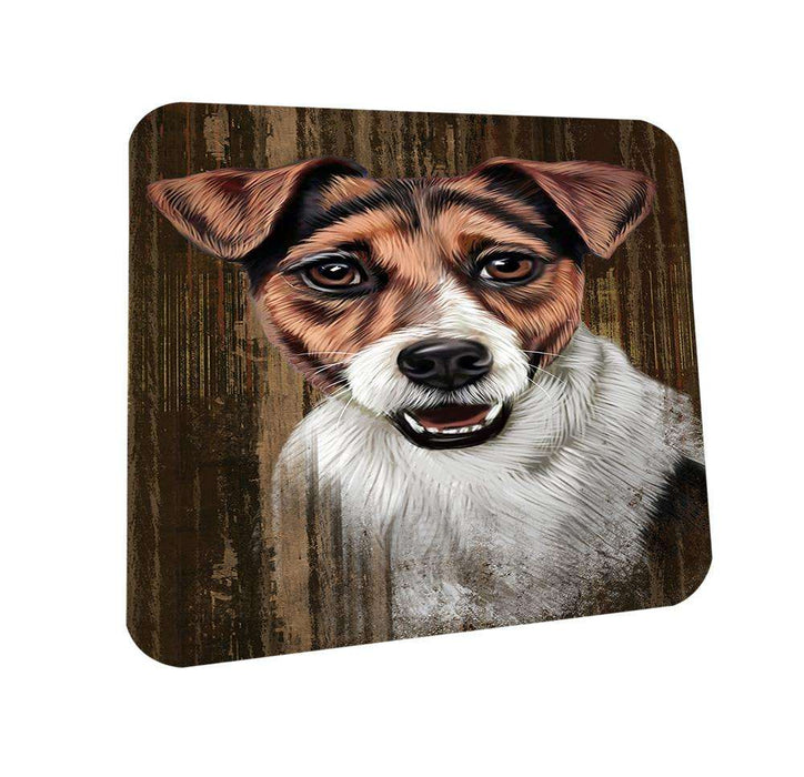 Rustic Jack Russell Terrier Dog Coasters Set of 4 CST50381