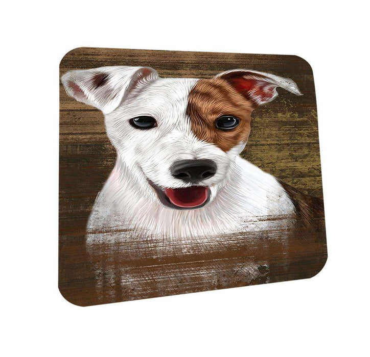 Rustic Jack Russell Terrier Dog Coasters Set of 4 CST50383