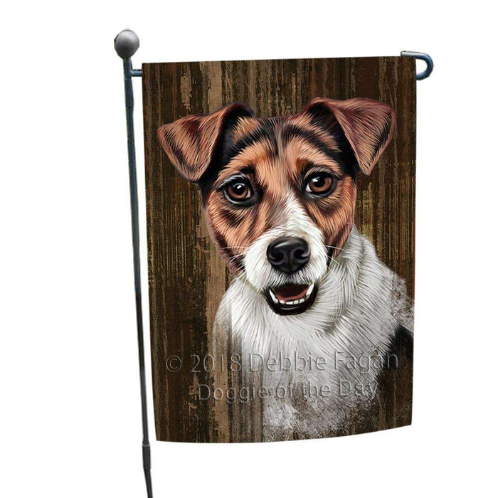 Rustic Jack Russell Terrier Dog Garden Flag GFLG50309