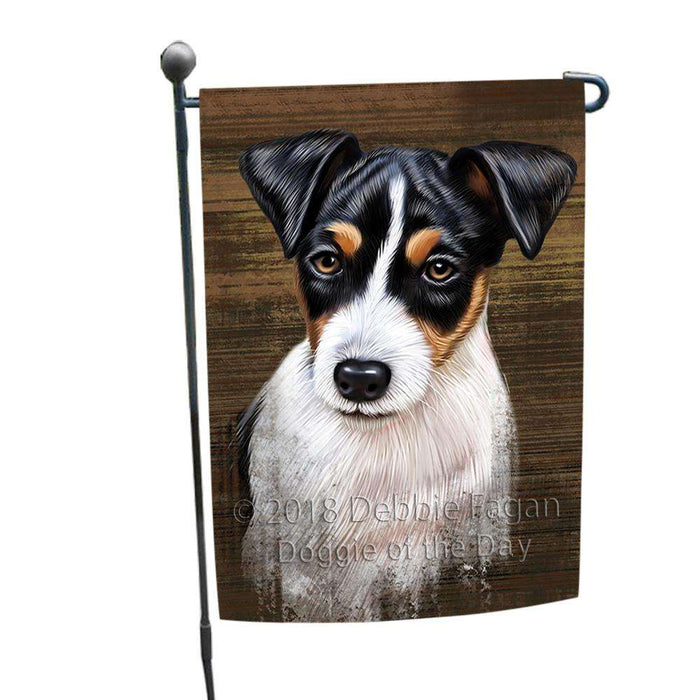 Rustic Jack Russell Terrier Dog Garden Flag GFLG50310