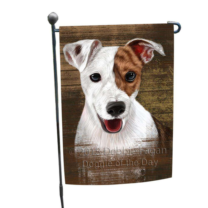 Rustic Jack Russell Terrier Dog Garden Flag GFLG50311