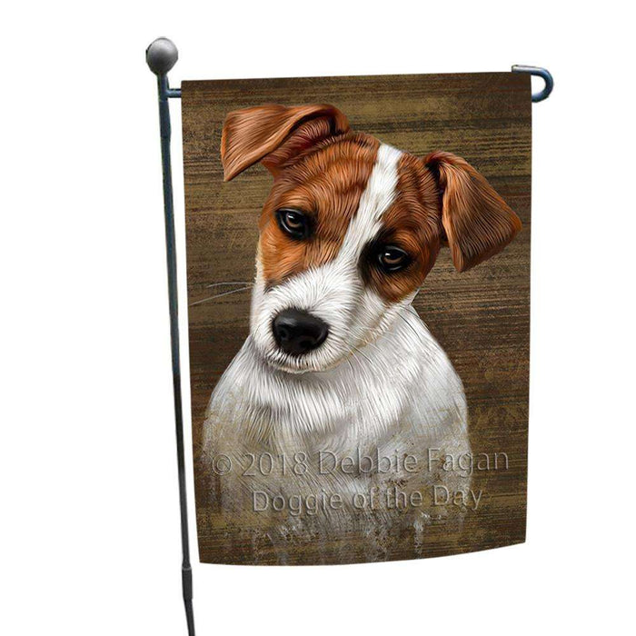 Rustic Jack Russell Terrier Dog Garden Flag GFLG50312