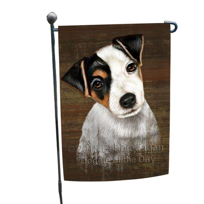 Rustic Jack Russell Terrier Dog Garden Flag GFLG50313