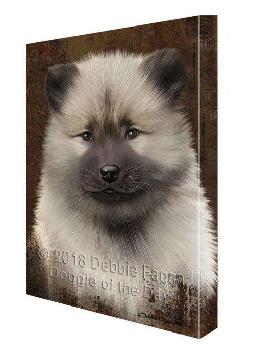 Rustic Keeshond Dog Canvas Print Wall Art Décor CVS107900