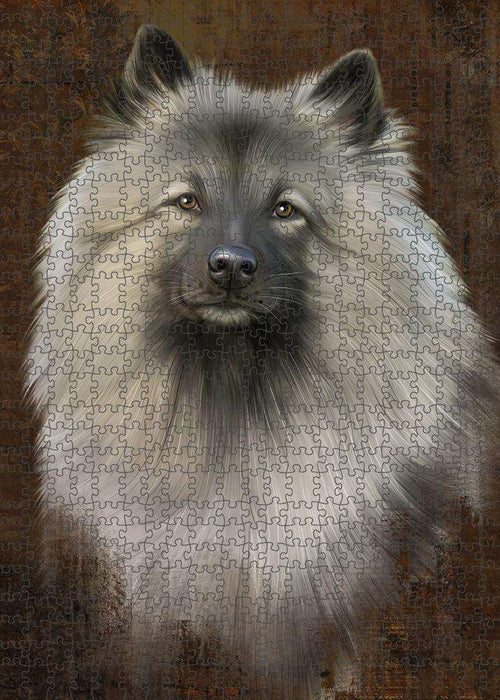 Rustic Keeshond Dog Puzzle with Photo Tin PUZL84952