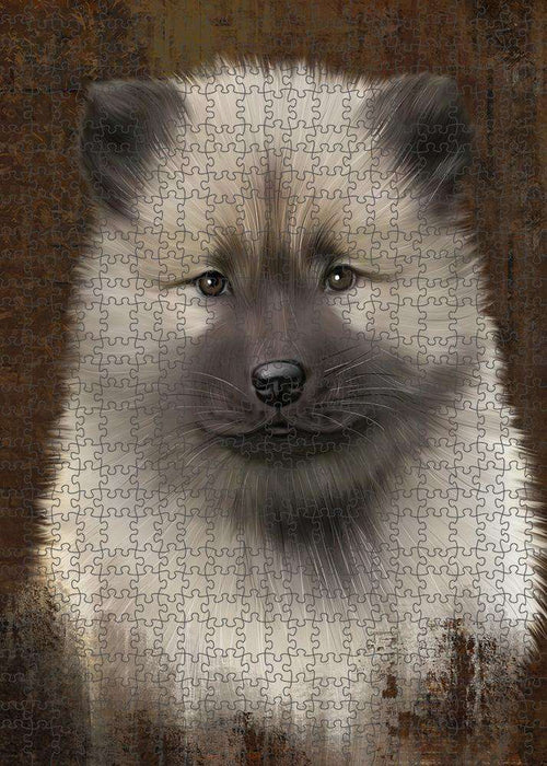 Rustic Keeshond Dog Puzzle with Photo Tin PUZL84956