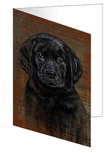 Rustic Labrador Retriever Dog Handmade Artwork Assorted Pets Greeting Cards and Note Cards with Envelopes for All Occasions and Holiday Seasons GCD48722