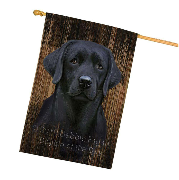 Rustic Labrador Retriever Dog House Flag FLG50598