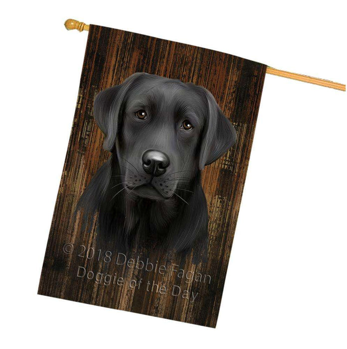Rustic Labrador Retriever Dog House Flag FLG50601