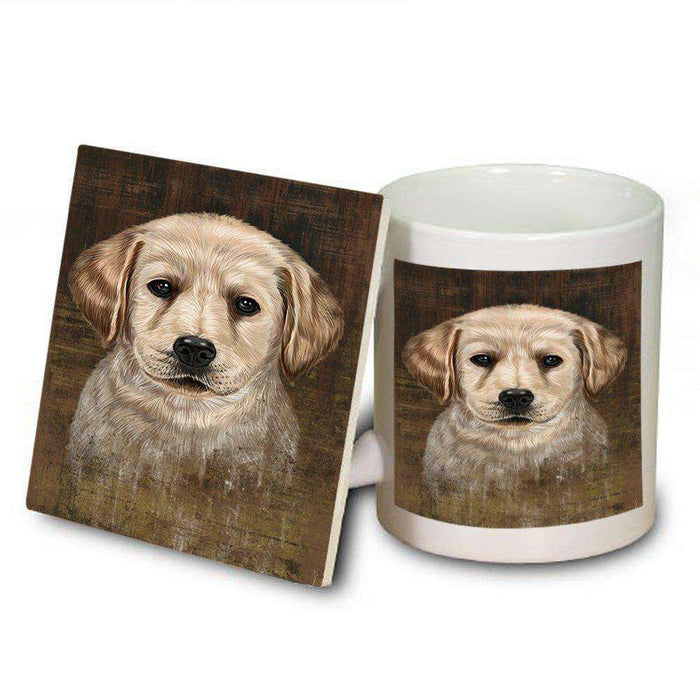 Rustic Labrador Retriever Dog Mug and Coaster Set MUC48238