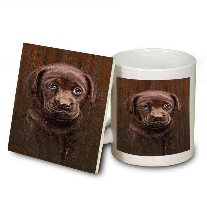 Rustic Labrador Retriever Dog Mug and Coaster Set MUC48243