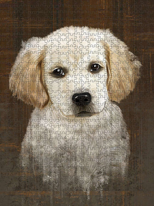 Rustic Labrador Retriever Dog Puzzle with Photo Tin PUZL48594