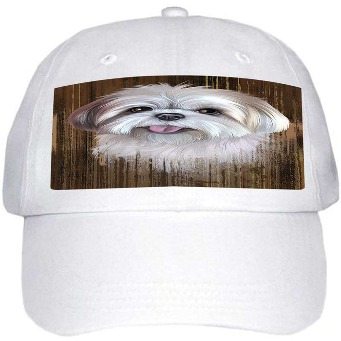 Rustic Lhasa Apso Dog Ball Hat Cap HAT55035