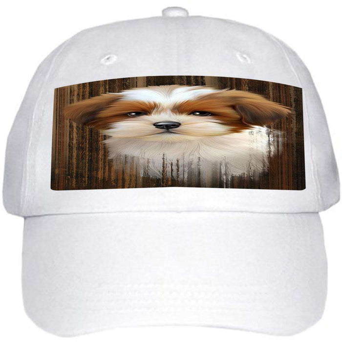 Rustic Lhasa Apso Dog Ball Hat Cap HAT55038