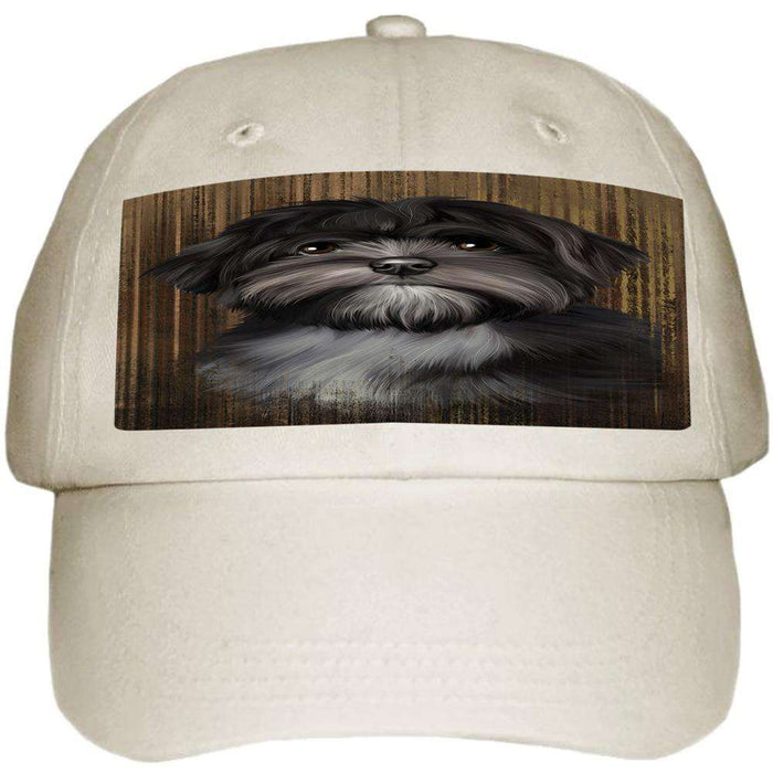 Rustic Lhasa Apso Dog Ball Hat Cap HAT55041