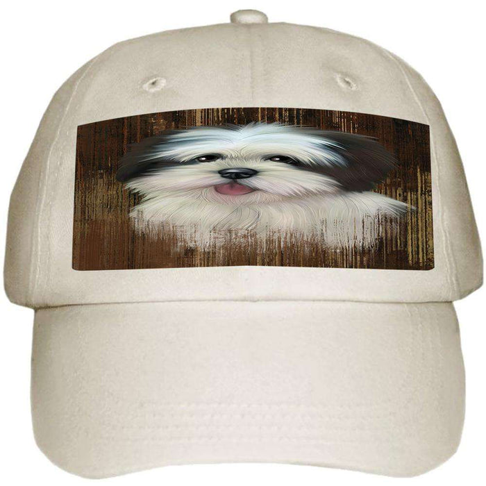 Rustic Lhasa Apso Dog Ball Hat Cap HAT55044