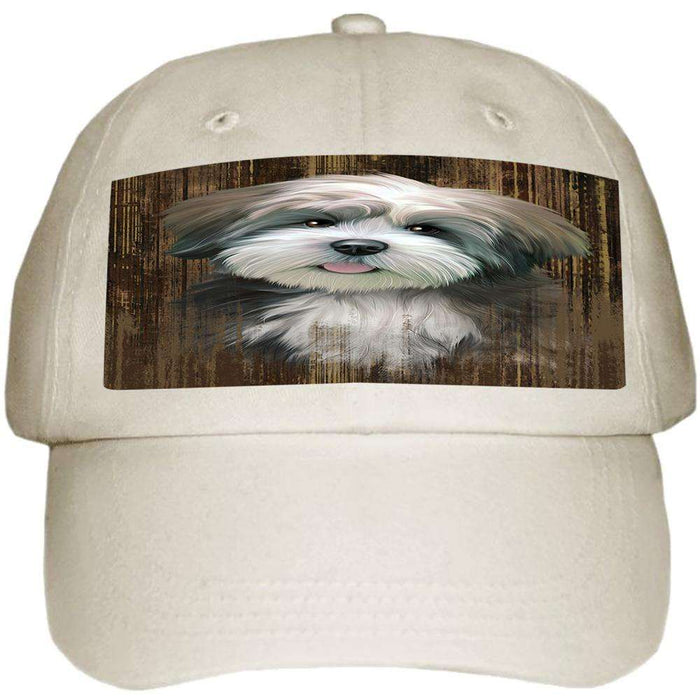 Rustic Lhasa Apso Dog Ball Hat Cap HAT55047