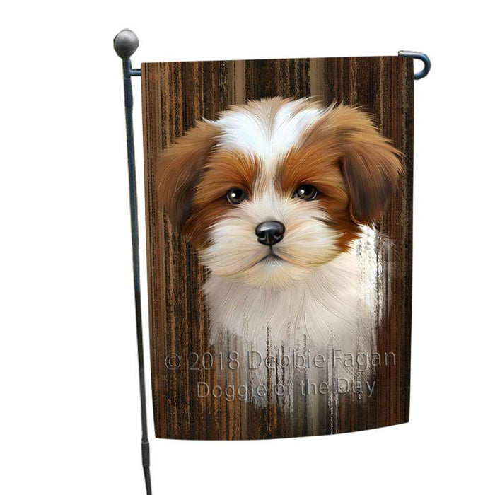 Rustic Lhasa Apso Dog Garden Flag GFLG50316