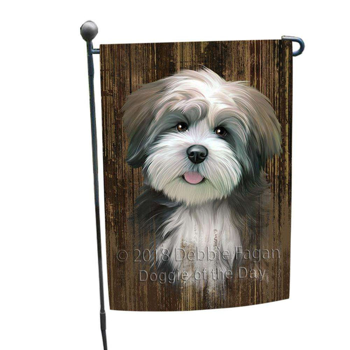 Rustic Lhasa Apso Dog Garden Flag GFLG50319