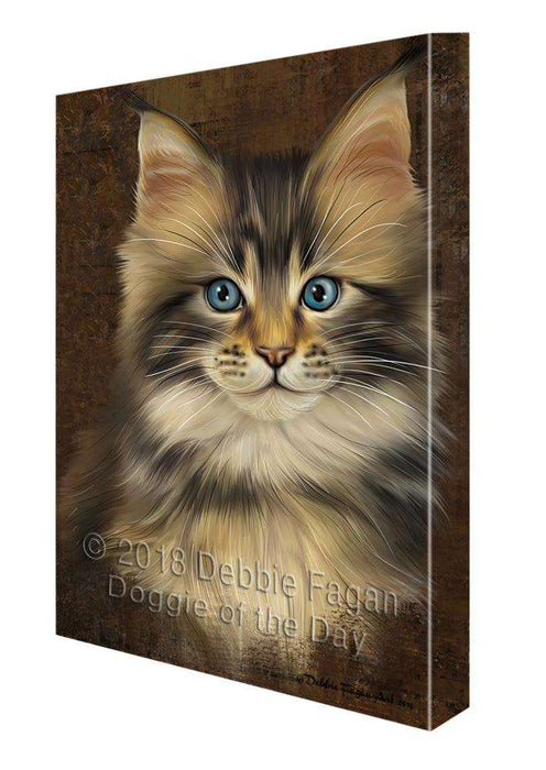 Rustic Maine Coon Cat Canvas Print Wall Art Décor CVS107918